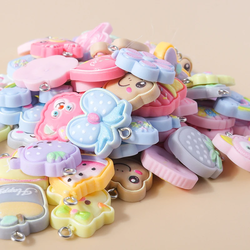 Leslie 15pcs Colorful Resin Animal Unicorn Rabbit Cat Alpaca Charms for Bracelet Necklace Handmade Jewelry Making Accessories