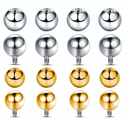 F136 Titanium 1.2mm thread Round beads Piercing Labret 3-5mm Internal Helix Tongue Barbell Lip Ring Earring Jewelry Accessories