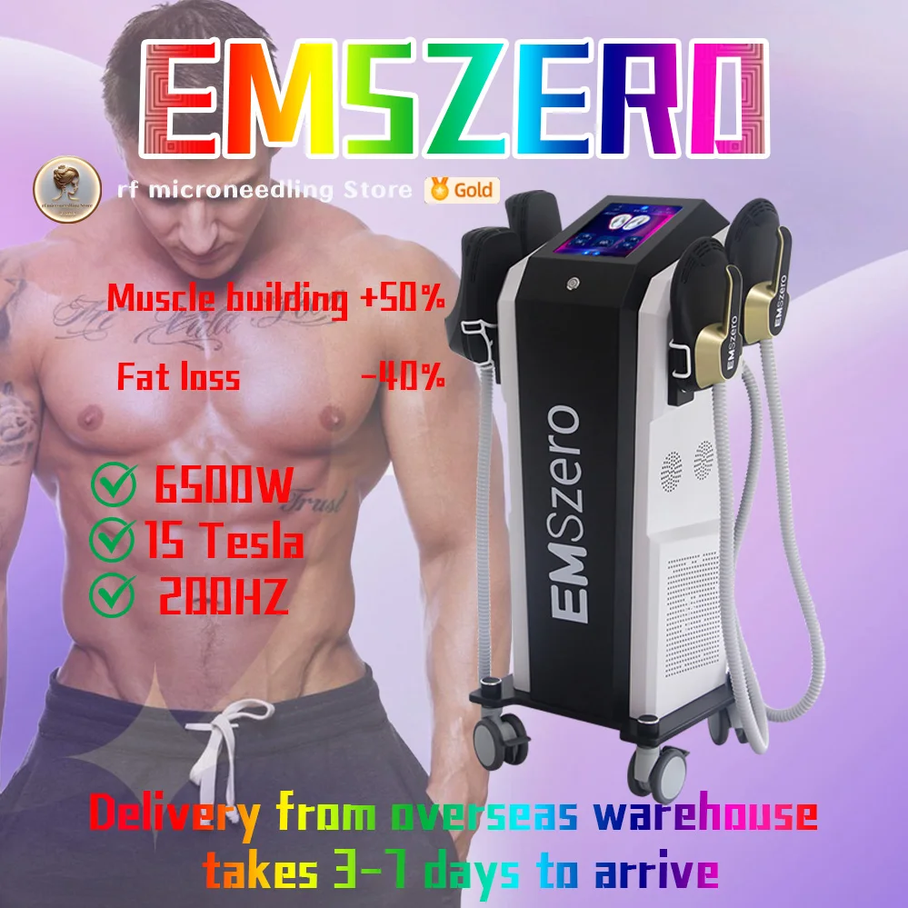 6500W Emsone NEO RF Sculpt 15 Tesla Body Contouring Machine EMS Body Sculpting Shaping Weight loss Hiemt Muscle Stimulation