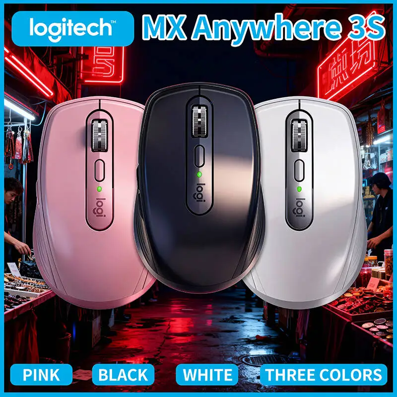 

Logitech MX Anywhere 3S Silent Click Portable Mouse, 8K DPI, Compact Travel Design, Multi-OS