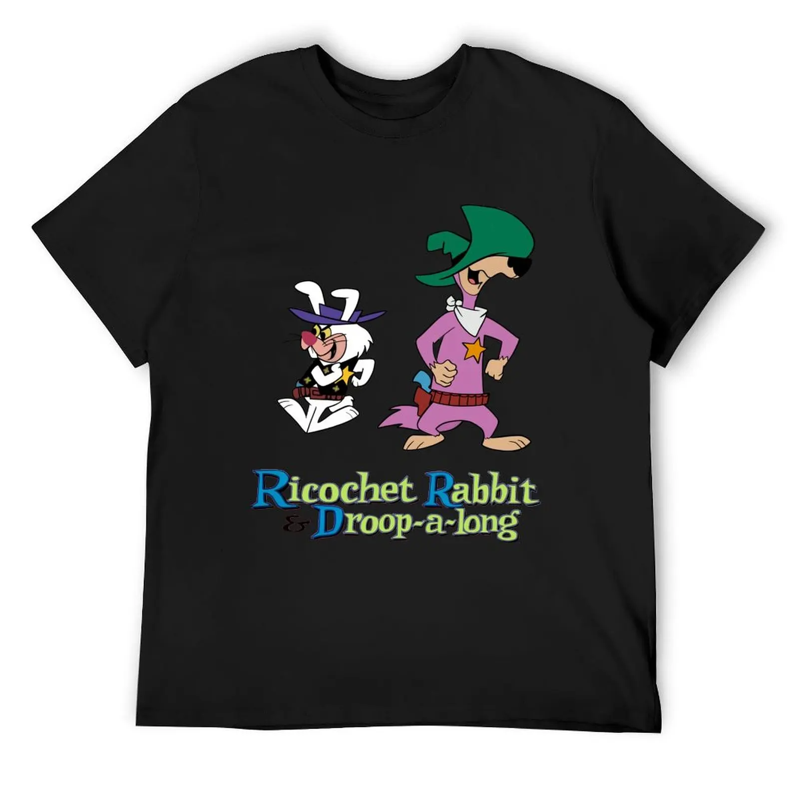 Ricochet Rabbit and Droop-a-long Cast Tribute T-Shirt summer tops anime clothes vintage anime shirt mens graphic t-shirts pack