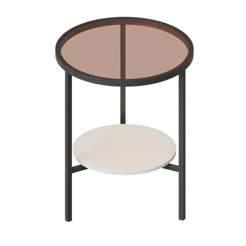 

Portable Small Unit Side Table Rental House Living Room Coffee Table Modern Simple Round Coffee Table Mini