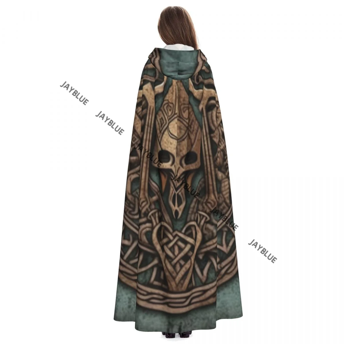 عباءة مقنعين للجنسين عباءة مع غطاء محرك السيارة خلفية يونانية قديمة عباءة مصاص دماء الساحرة كيب تأثيري حلي