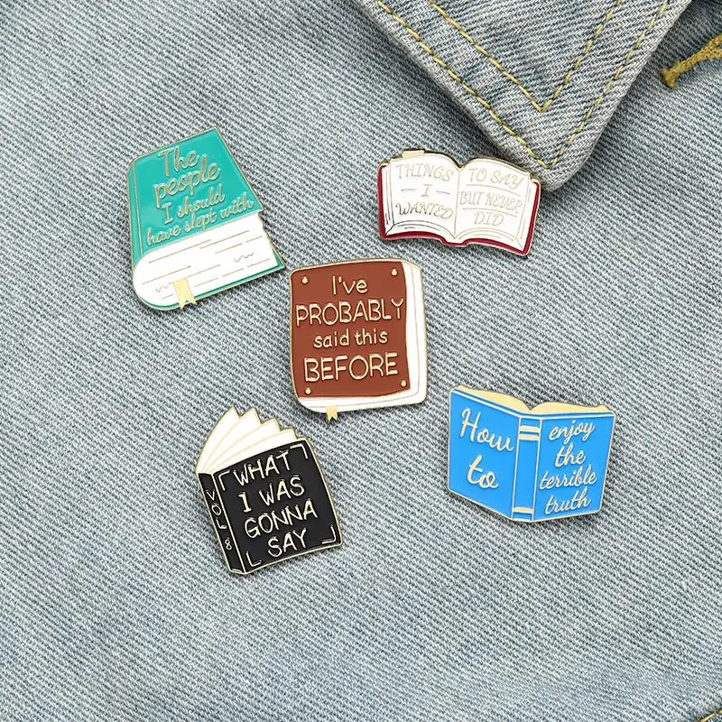 Funny Library Enamel Pins Custom Memes Books Brooches Bag Clothes Lapel Pin Badge Introverts Jewelry Gift for Friends