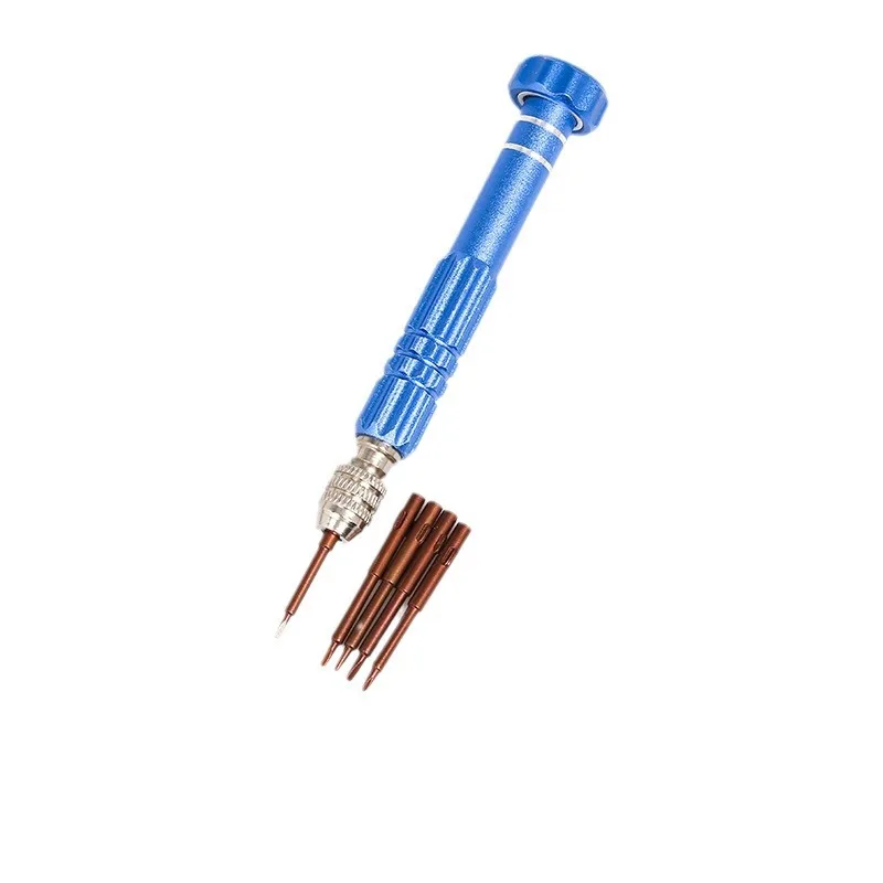 All-Steel Watch Repair Tools Anti-Slip Phillips Slotted Screwdrivers Set for Mobile Phones Computers Glasses - Five-In-One Kit