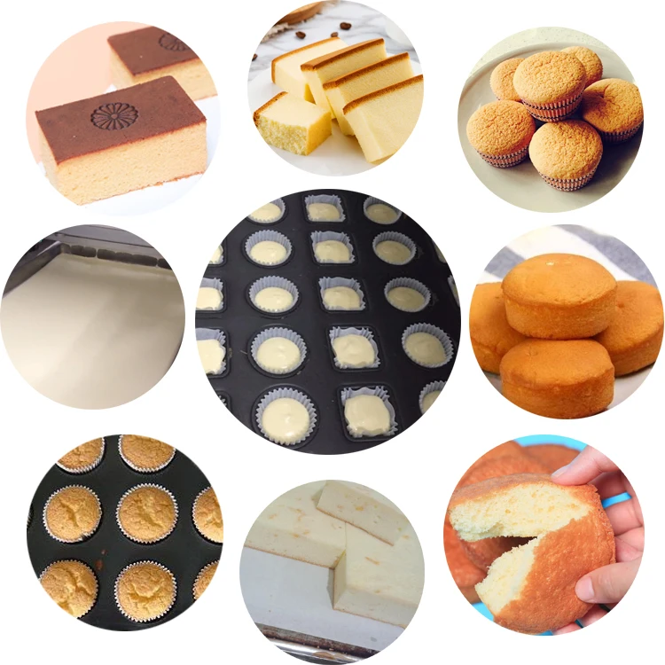 Industrial Commercial Automatic Swiss Roll Cake Production Line Cup Cake Making Machine