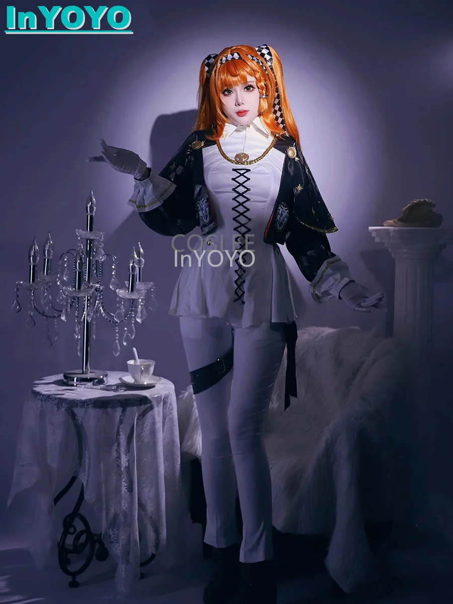 InYOYO Reverse:1999 Cosplay Sonetto Costume Game Suit British Style White Dress Role Play Halloween Party Outfit Women New 2023