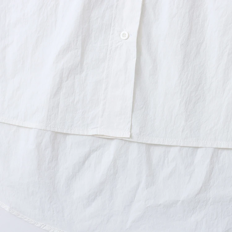 Colletto irt da donna estivo Bottone singolo Allentato Dimagrante Faionable Pelle-amichevole Drappeggiato Eleganza Camicetta Pendolarismo Sle