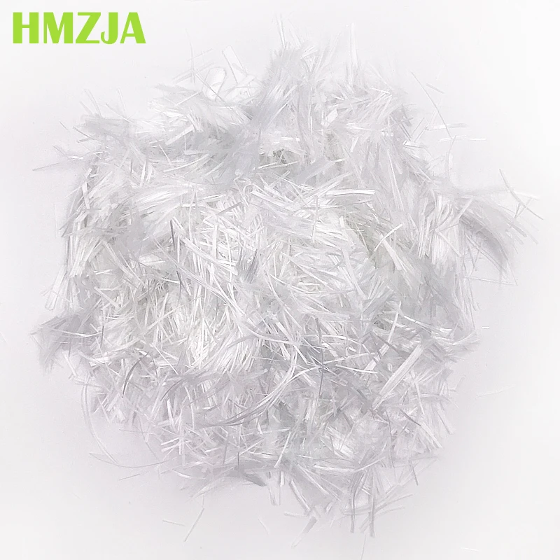 1KG White Glass Fiber Wire Engineering Building Crack Resistant Material Short Cut Line Length 3-50mm