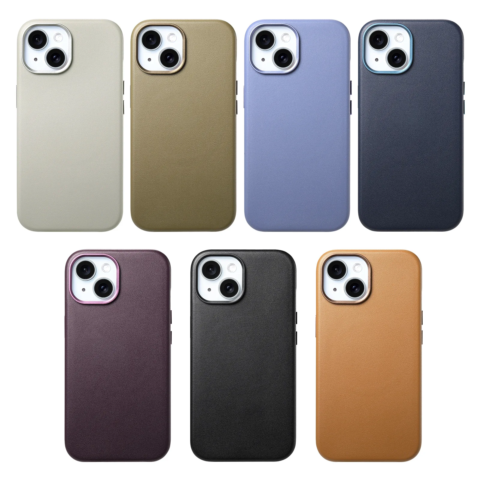 Funda de cuero magnética Macsafe para Magsafe IPhone 14 13 15 16 Pro Max Plus 16Pro 15Pro IPhone16 ProMax i16 I teléfono Mac cubierta segura
