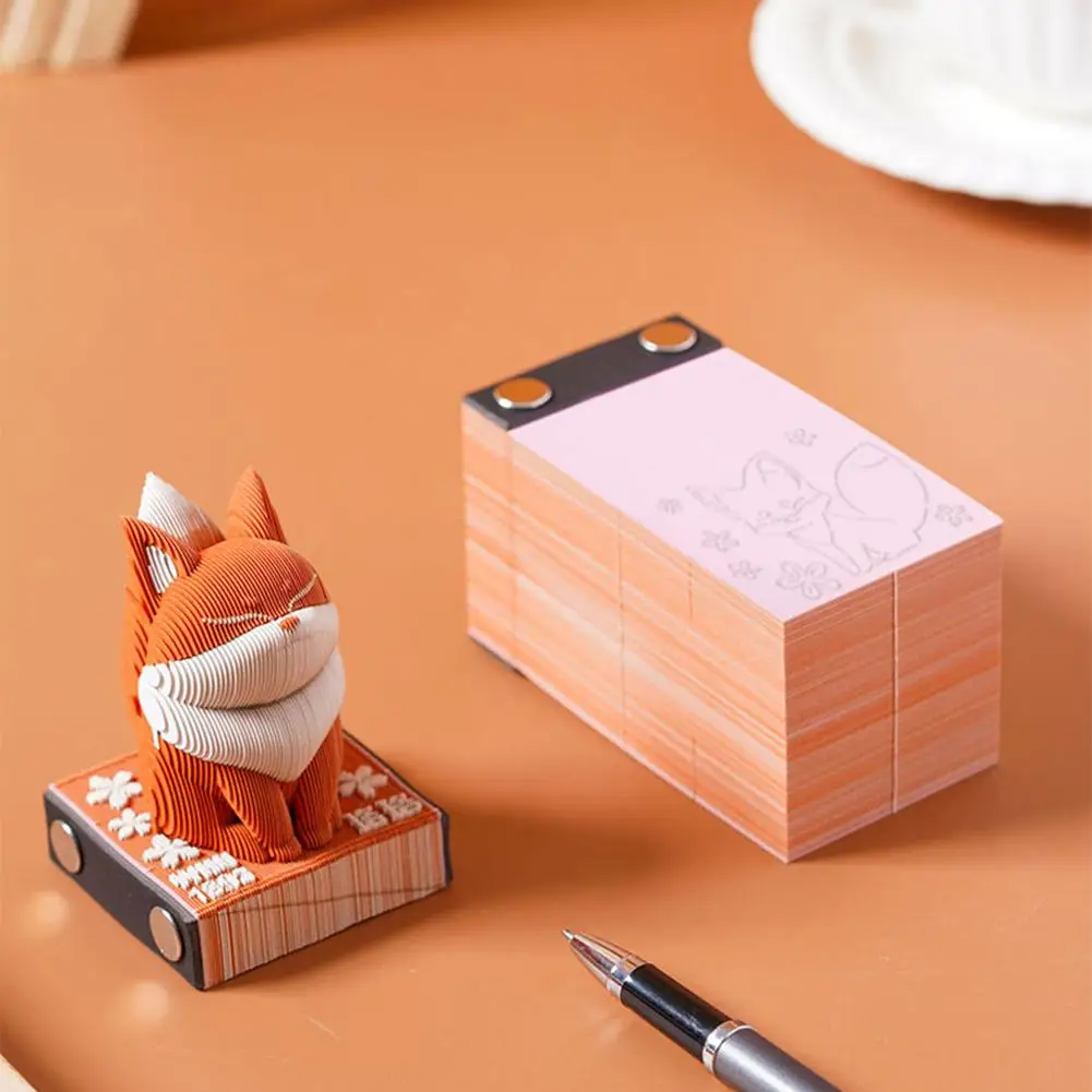 3D Year Calendar Block Notepad 3D Memo Pad Castle Sticky Note 3D Art Notes Block Office Accessories Birthday Gifts