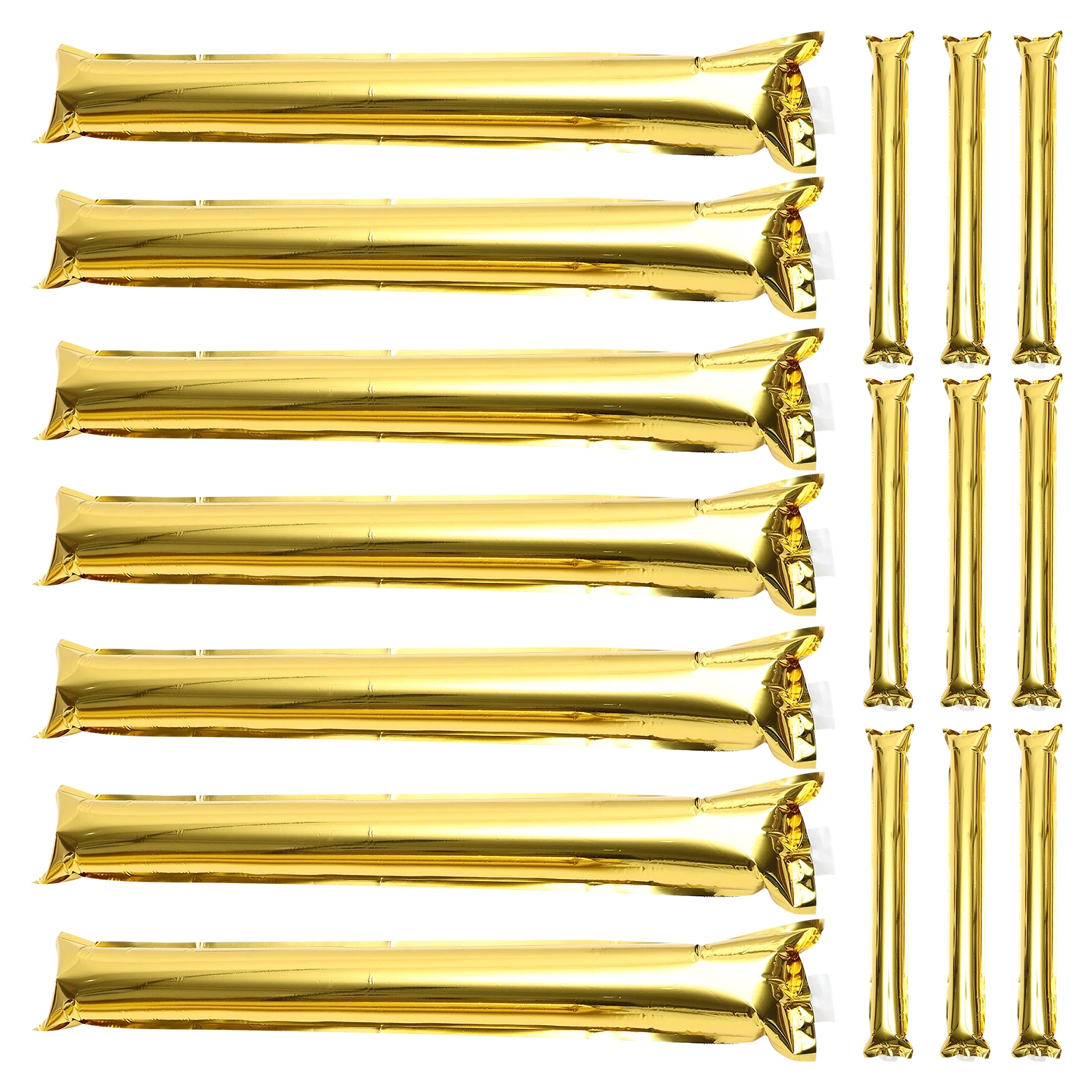 

24 pcs Golden Inflatable Thunder Sticks Cheerleading Noisemakers for Sports Events Festive Party Decorations Kids Toys