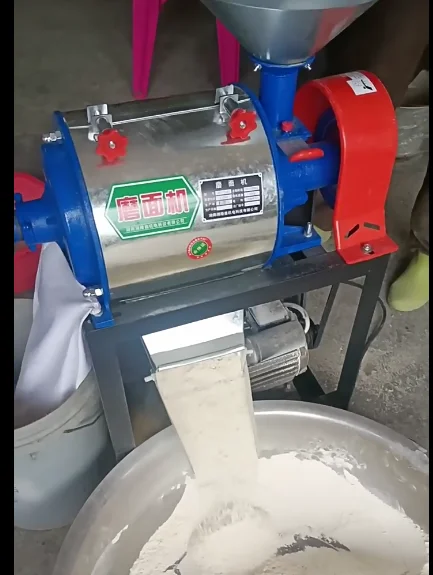 Mesin Penggiling Tepung & Jagung Otomatis 220V untuk Penggunaan Rumah Tangga, Peralatan Pengolah Biji-bijian, Penggiling Tepung Kering dan Basah
