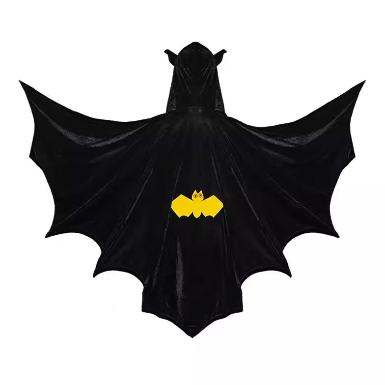 Halloween Zwarte Heks Cosplay Bat Capuchon Kostuum Capuchon Mantel Tovenaar Kostuum Carnaval Feest