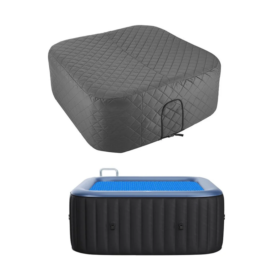 

Inflatable Spa Cover with Insulated Waterproof Layer to Maintain Water Temperature and Cut Energy Consumption For Year Round
