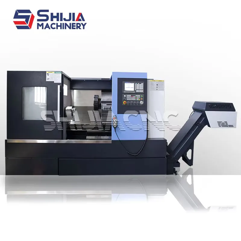 Taiwan Type 5-Axis TCK50DY CNC Lathe Automatic Slant With Straight Y-Axis Movable Toog Inced Bed Ear Guide Rail