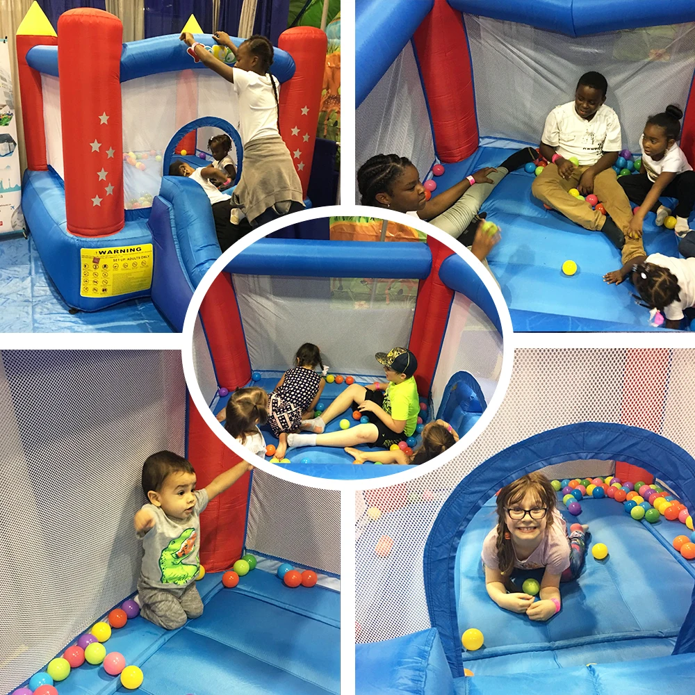 Yard Inflatable Jumping Castle With Slide 3.6*2.7*2.4m Bounce House For Kids Bouncer With Blower 18KG Jumping Castle 6207