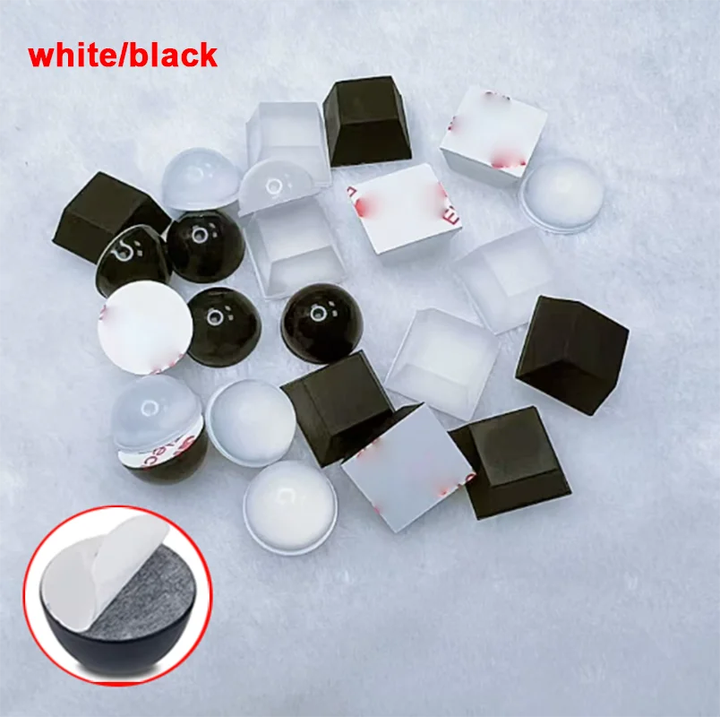 8/~40Pcs Black/White/Clear Self Adhesive Anti Slip Silicone Furniture Bumper Pads Hemisphere Rubber Feet Pads Shock Absorber