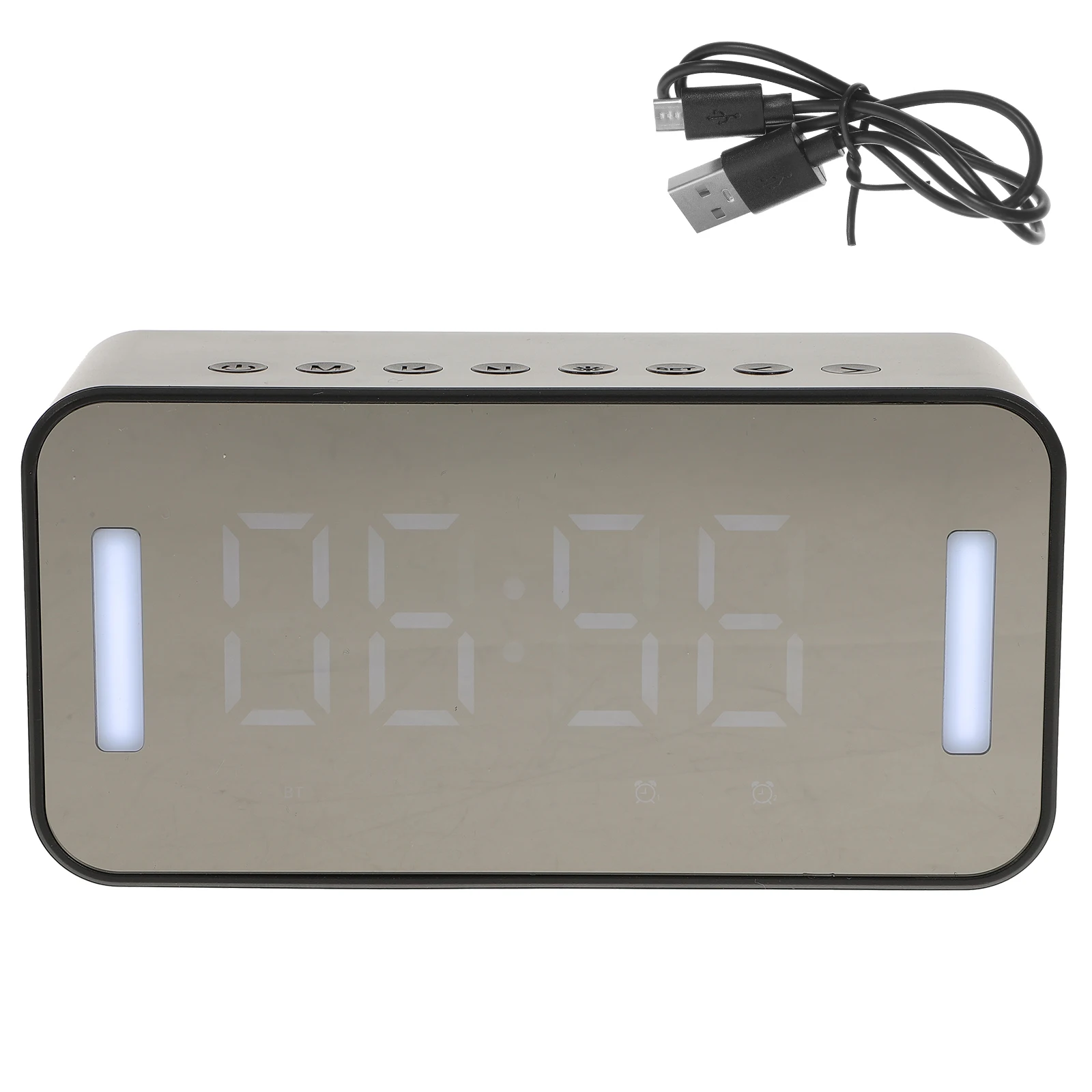 

Speaker Digital Alarm Fm Radio Wireless Bedside Night Light Adjustable Volume Bedroom Decorative Clocks Home