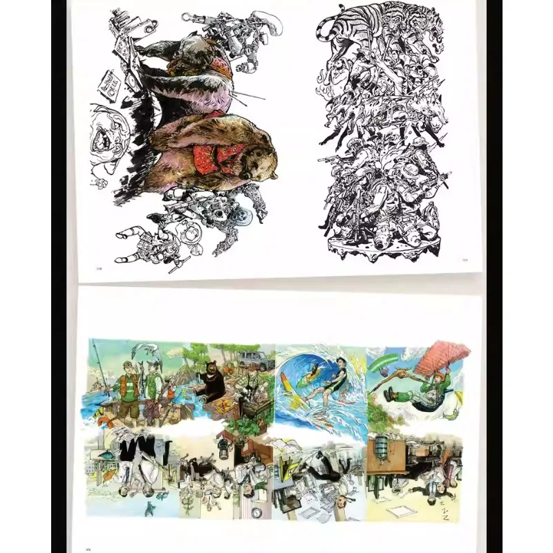 Kolekcja prac artysty koreańskiego Kim Jung Gi, artbook z 2018 roku, manuskrypty, zeszyty do rysowania, perspektywa postaci ludzkiej, chiński styl urzędowy.