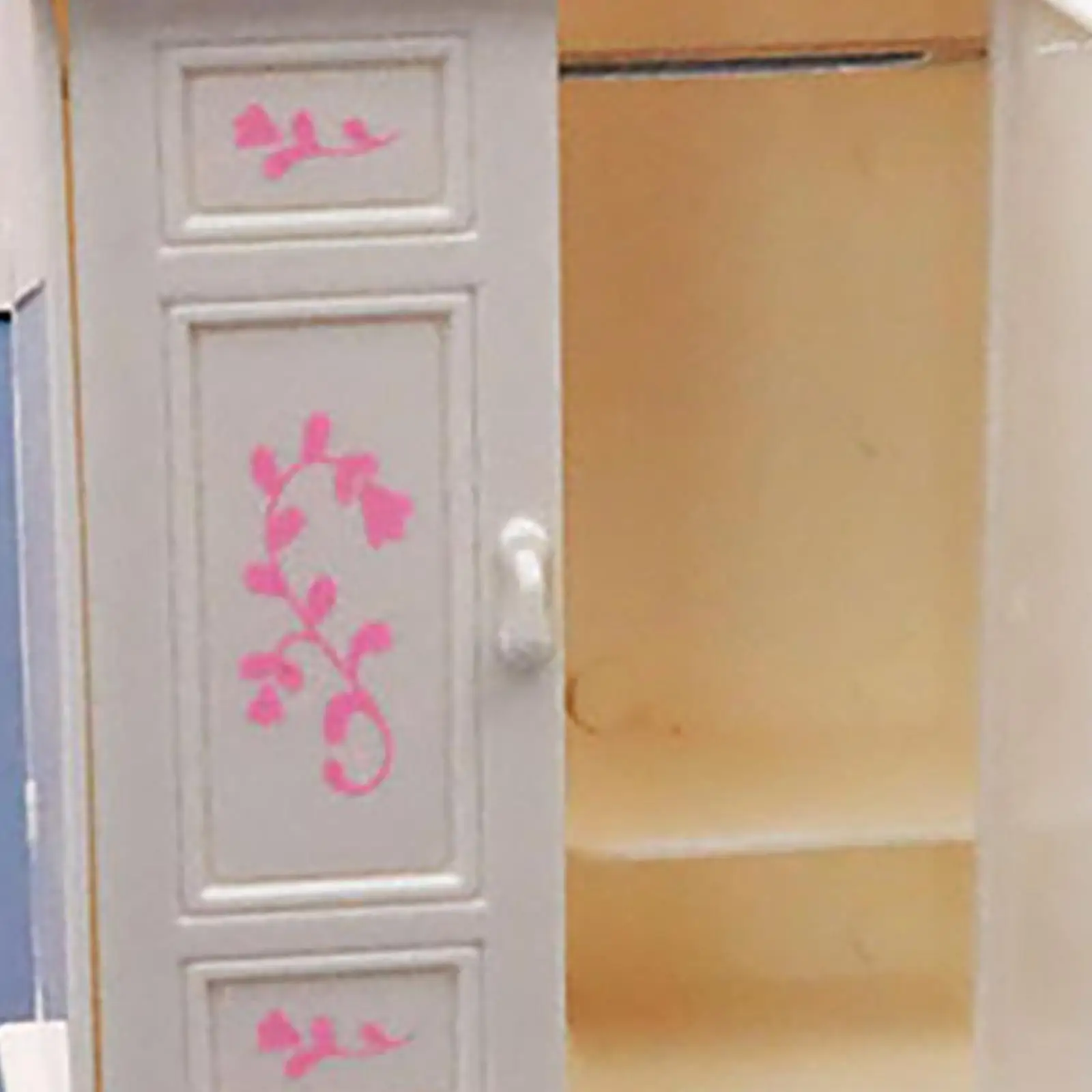 مجموعة أثاث بيت الدمى 1/12 إكسسوارات غنية تجميع مصغر لغرفة نوم الأطفال أ #2