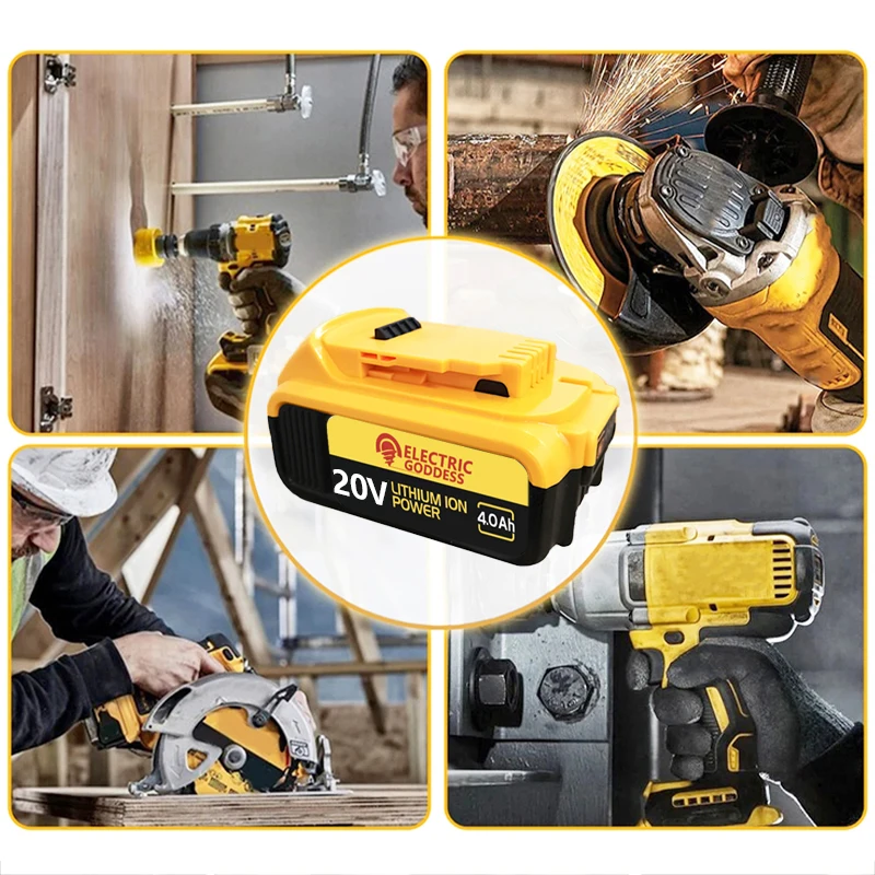 Elektrische Godin Lithium Batterij Compatibel 20V 4.0ah Vervanging Voor Dewalt Oplaadbare Power Tool DCF850 DCF512