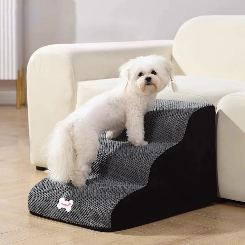 Modern durable eco-friendly non-slip indoor removable washable foam dog and cat stairs, suitable for elderly dogs