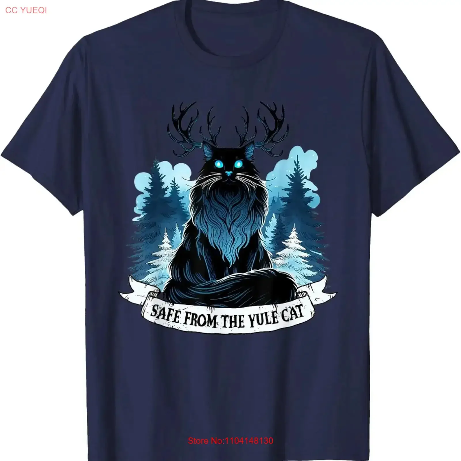 Safe from the Yule Cat Christmas Icelandic Iceland Folklore T Shirt S 5XL vintage Washed Versatile fashion homme Stretched Soft