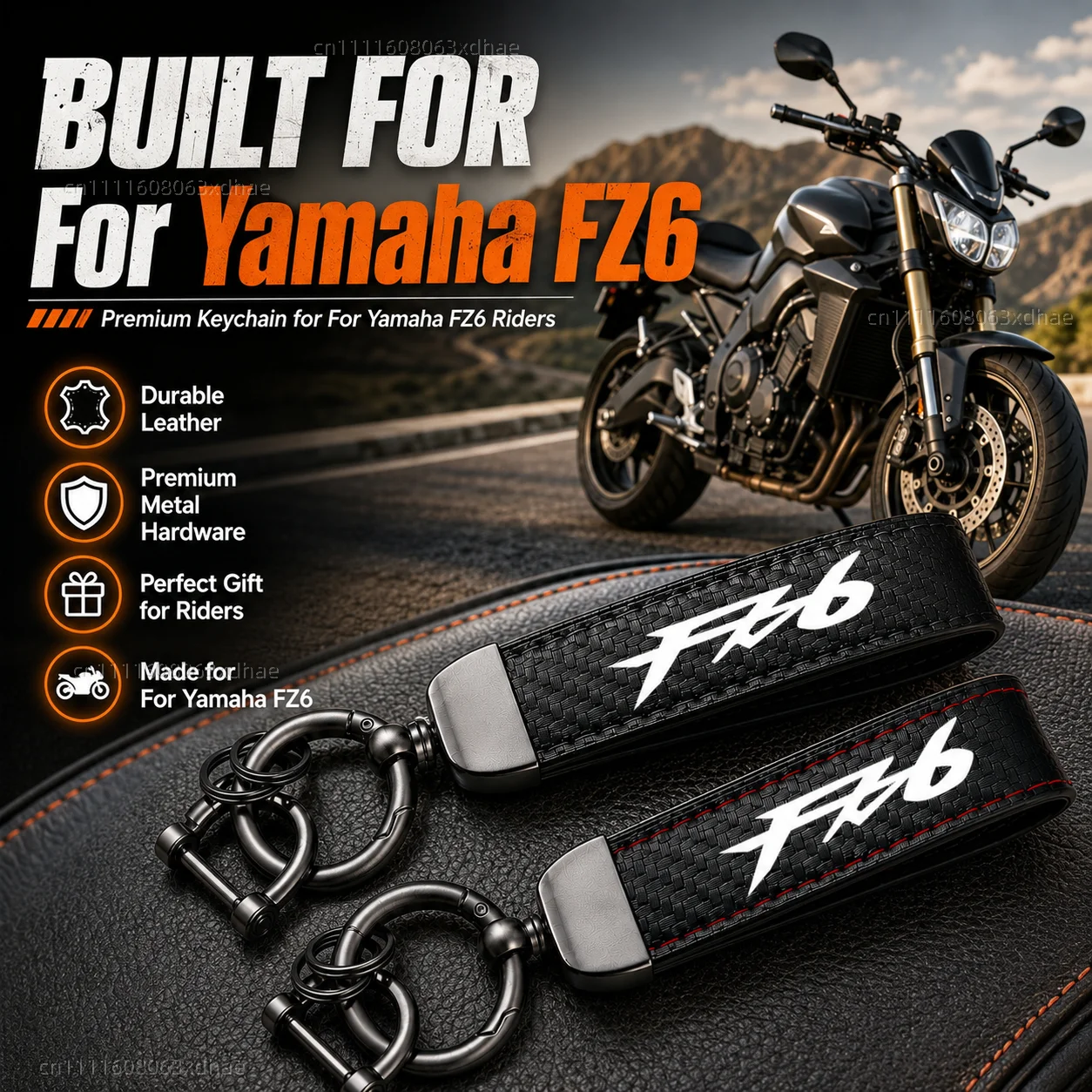 

High-Grade Leather Motorcycle Keychain Holder Keyring Accessories For Yamaha FZ6 FZ-6 ZF6N FZ6R FAZER All Year