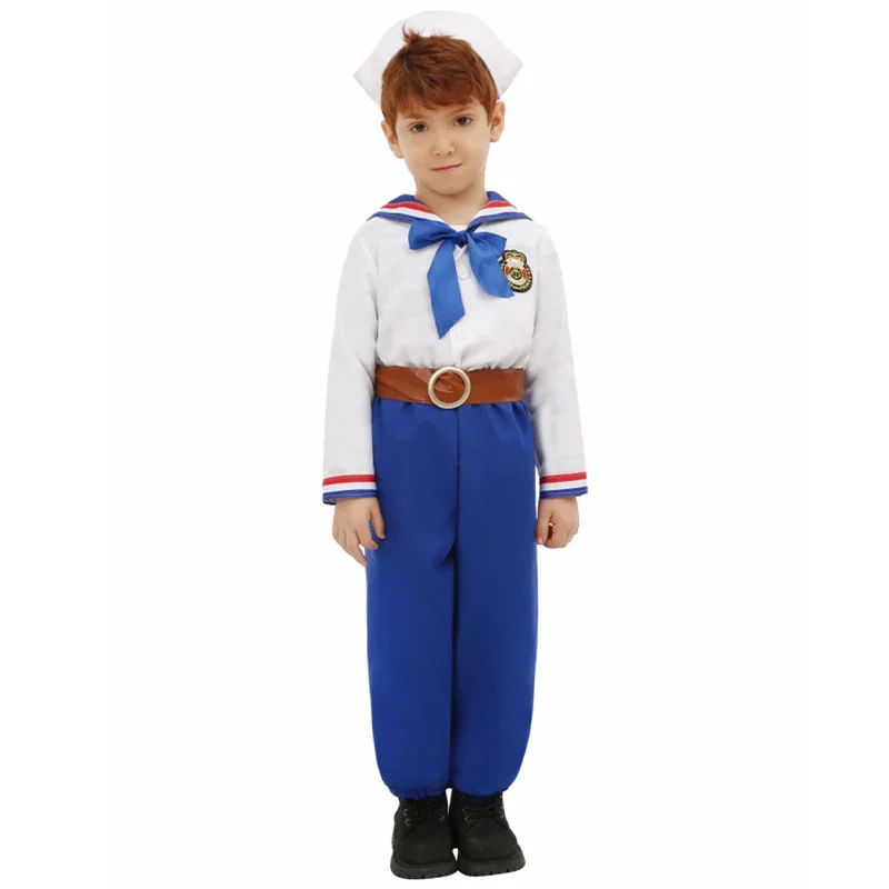 Costume de Marin de la Marine pour Garçon, Tenue d'Halloween, Carnaval de Pourim, Nouvelle Collection 2024