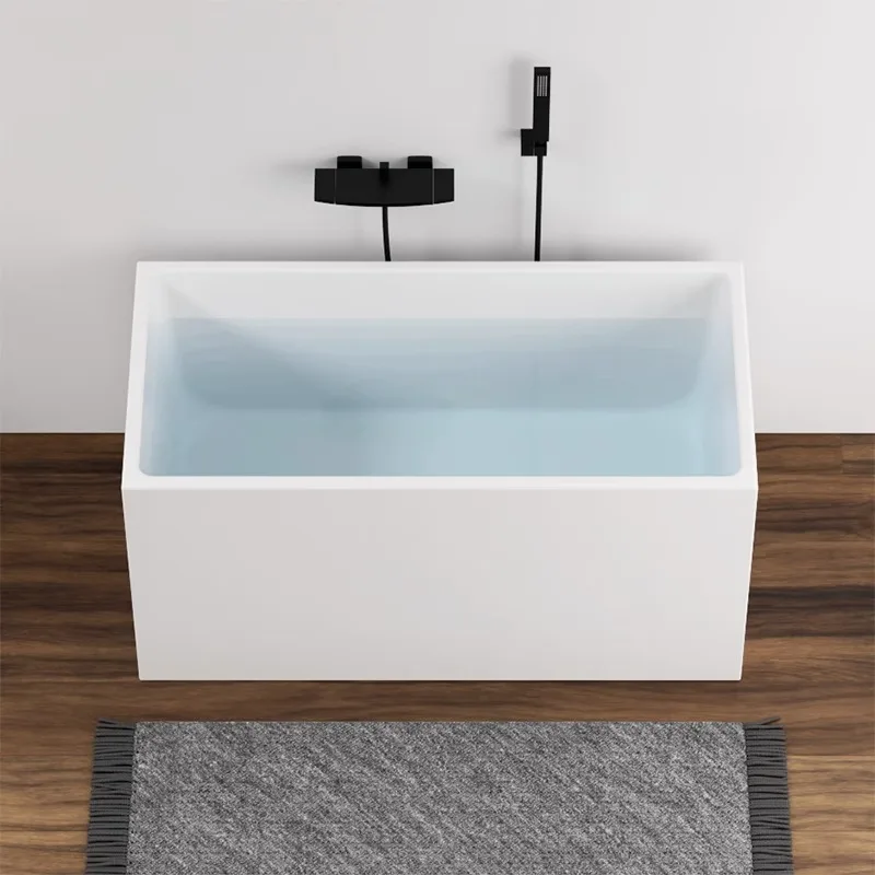 Small bathtub Mini Japanese-style small apartment Deep bubble sitting acrylic independent adult bathroom Household bathtub