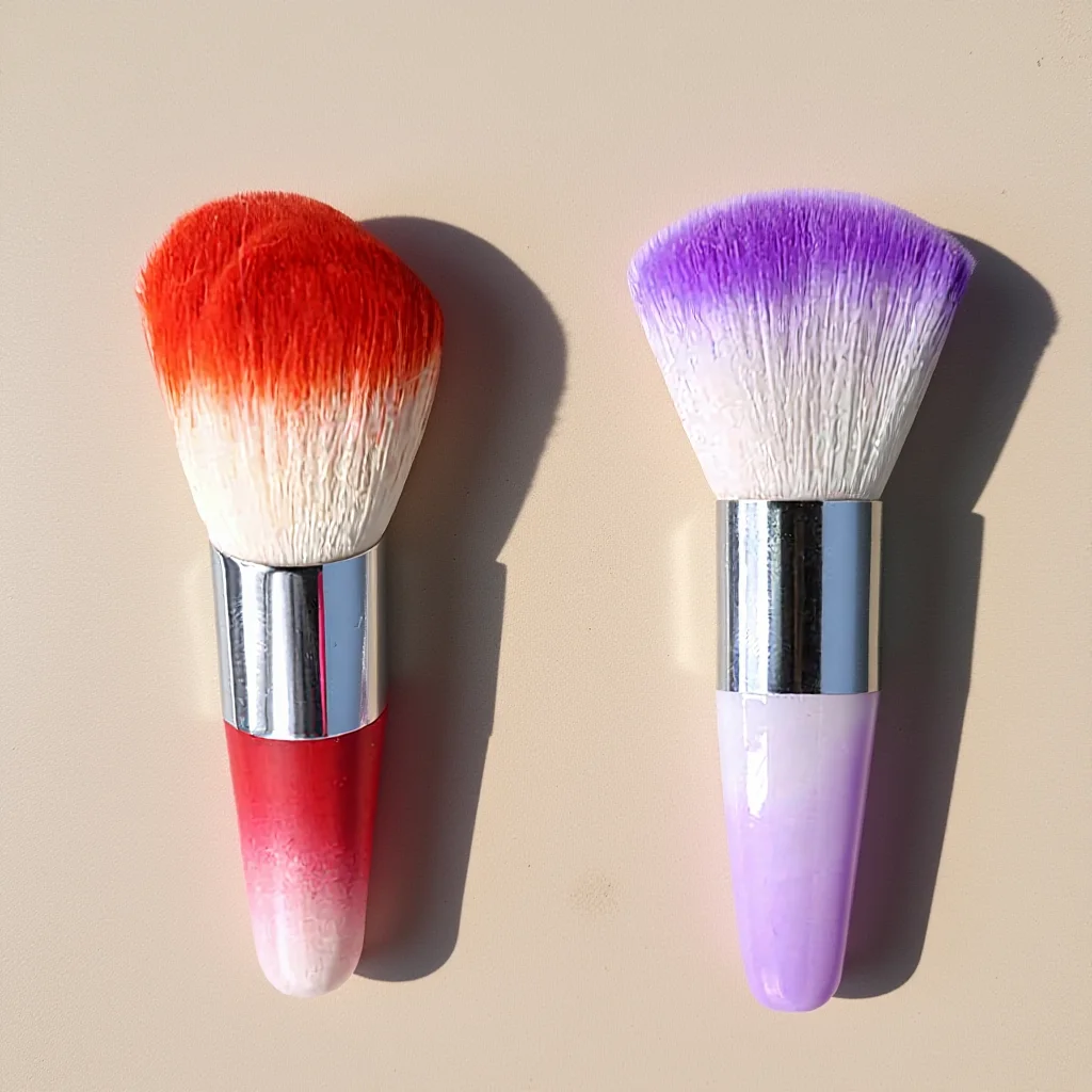 

2Pcs Nail Art Dust Brushes Soft Wool Nail Powder Cleaner Brush for Professional Salon Home Manicure Acrylic Nails