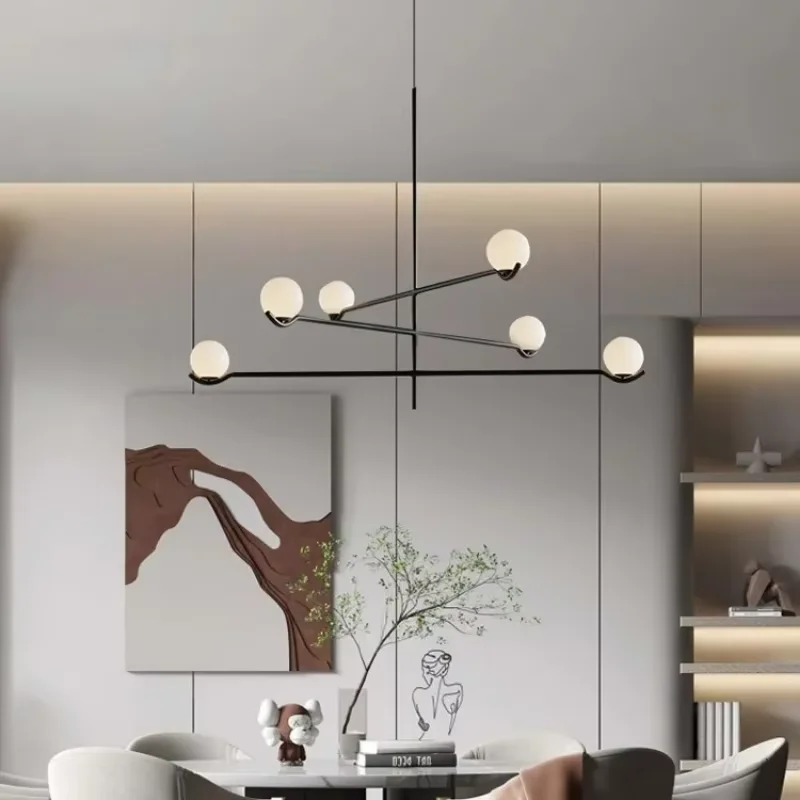 

Nordic Art Magic bean Pendant Light Modern Glass Ball chandelier Living room Kitchen Island bedroom LOFT Bronze Hanging Lamps