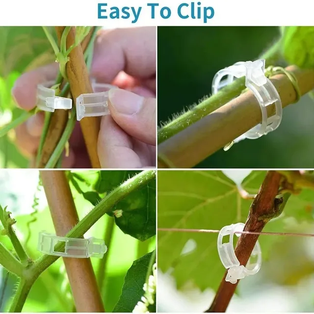300/10pcs Plastic Plant Support Clips Reusable Plant Vine Protection 1