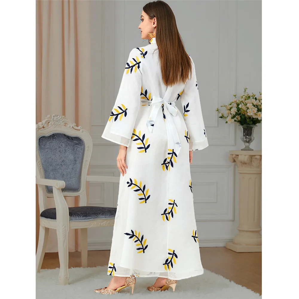 Marokkaanse Kaftan Geborduurde Jalabiya Moslim Vrouwen Maxi Jurk Dubai Abaya Islamitische Kleding Party Gown Eid Ramadan Caftan Vestidos