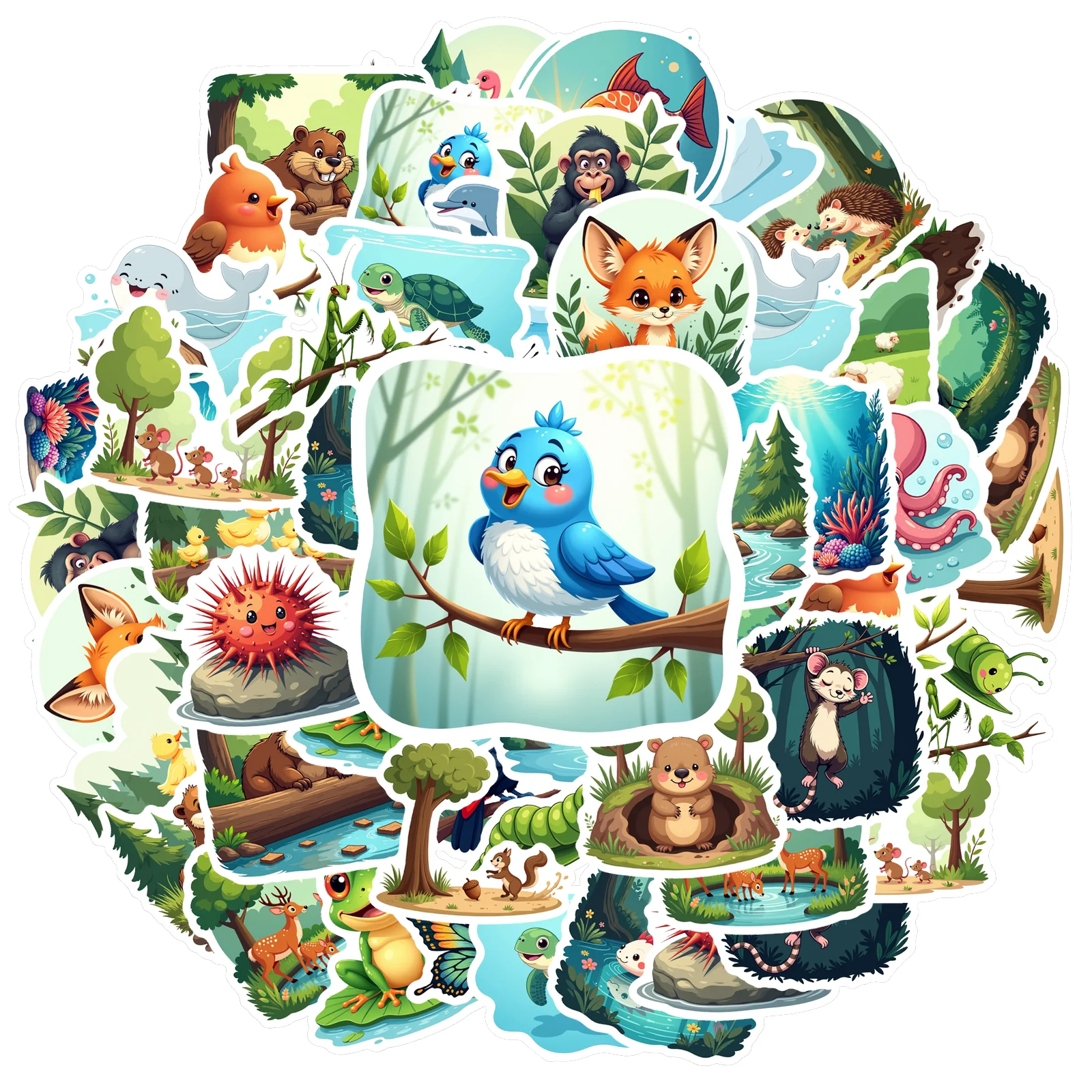 

35 шт.-70 шт. милые наклейки милые наклейки с животными DIY наклейки для ноутбука, мотоцикла, багажа, телефона, ноутбука, багажа, мобильного телефона, DIY