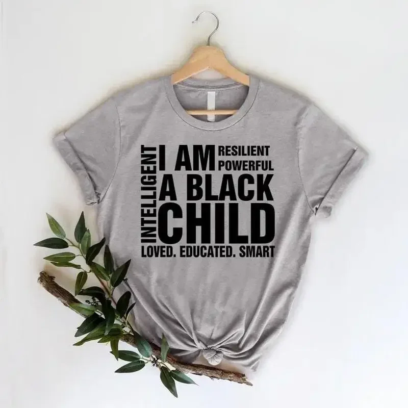 I Am A Black Child T Shirt Resilient Powerful History For Kids Toddler Freedom