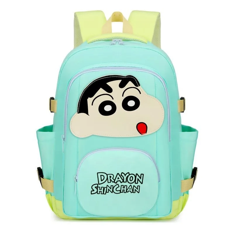 

Crayon Shin-chan College, повседневная школьная сумка контрастного цвета, студенческий кремовый милый рюкзак большой емкости, дорожная сумка с героями мультфильмов, подарки