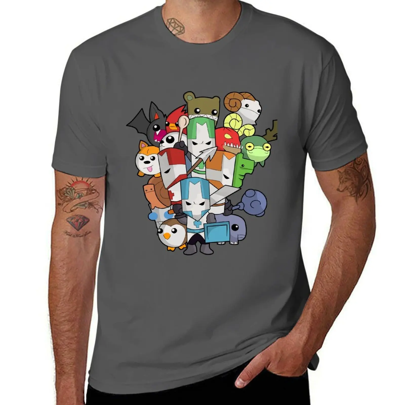 

Castle Crasher all knight T-Shirt Summer Print Short Sleeve Tee