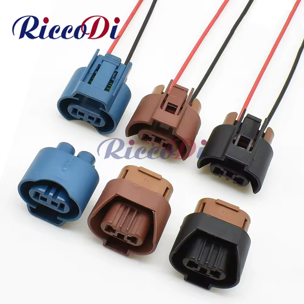 2 סיכה רכב נקבה חיווט מחבר עבור toyota קורולה 9006 קרן נמוכה/גולף 6 ערפל DJ7029W-2.8-21 תקע