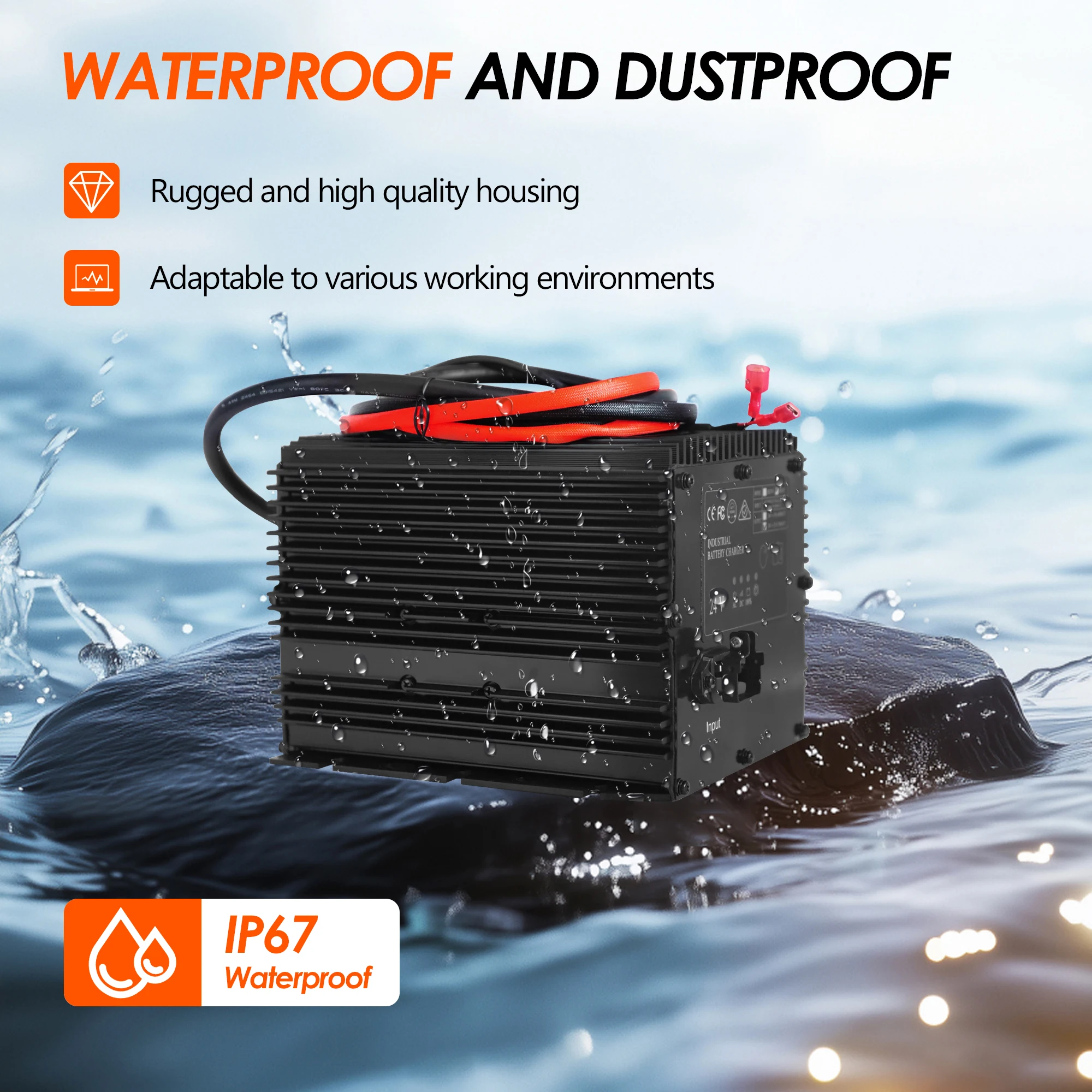 Carregador de bateria 24V 25A para vassoura de purificador de piso Tennant 1029256 50050 1058164