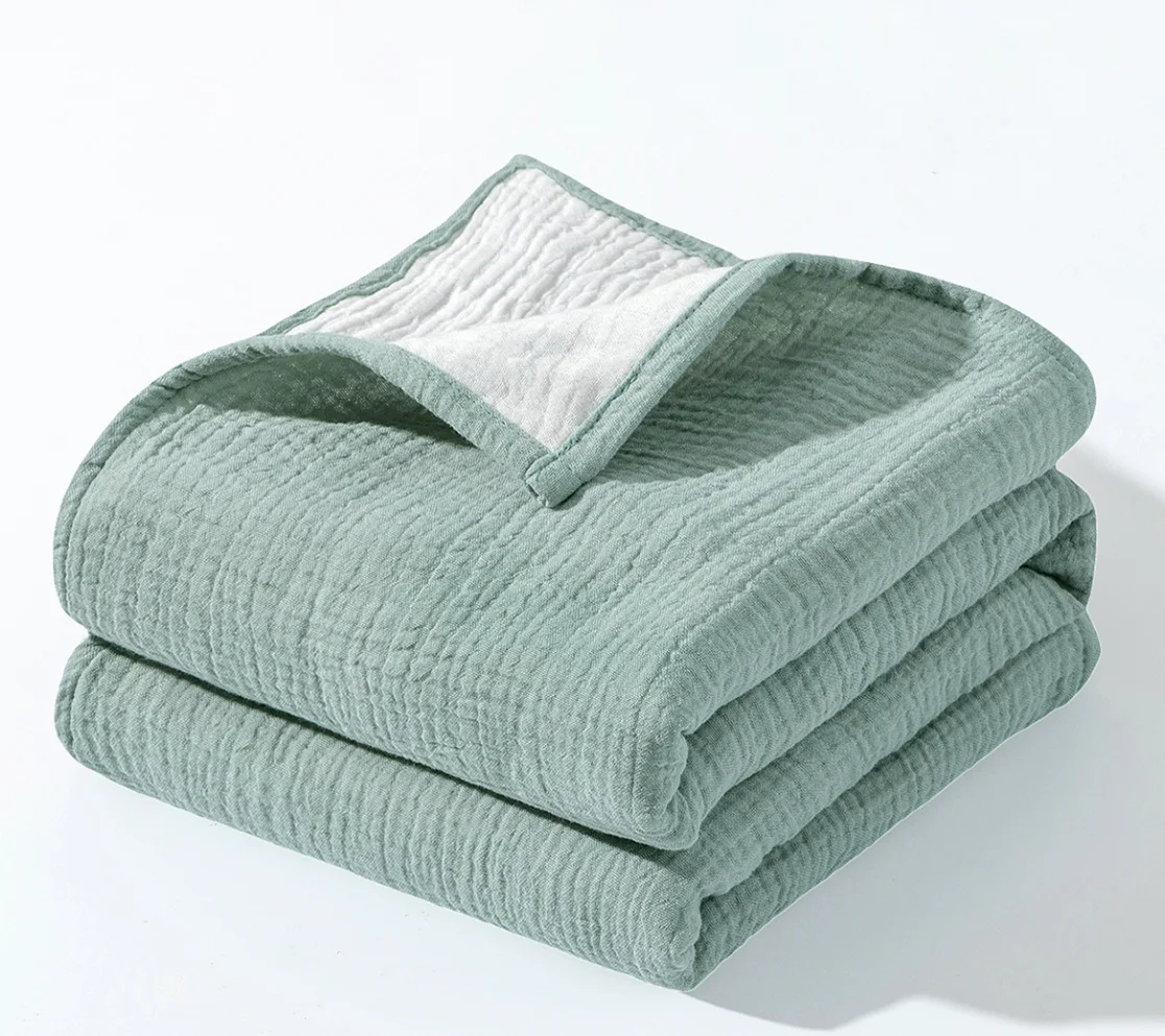 Couvertures d'emmaillotage en mousseline pour bébés, 4 couches, couverture pour nouveau-né, garçons et filles, gaze de coton douce, serviette de bain ronde pour tout-petits, trucs pour bébé