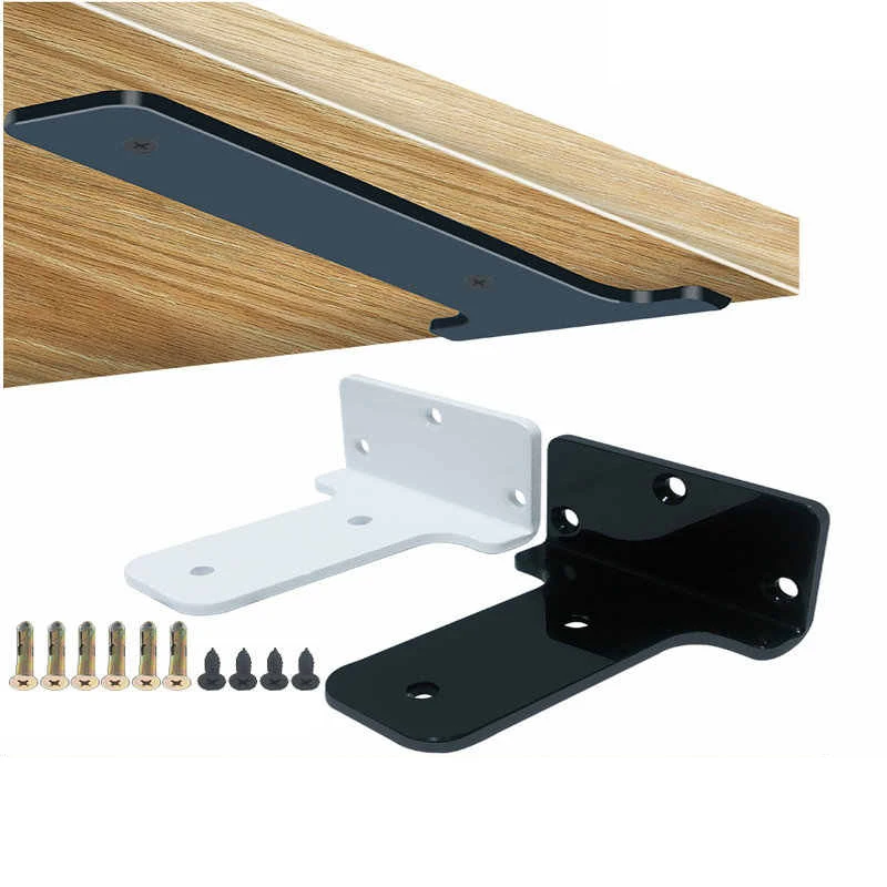 1PCS T-shaped Wall Storage Support Bracket Suspended Wall Hanging Bookshelf Partition Layer Board Support Invisible Bracket