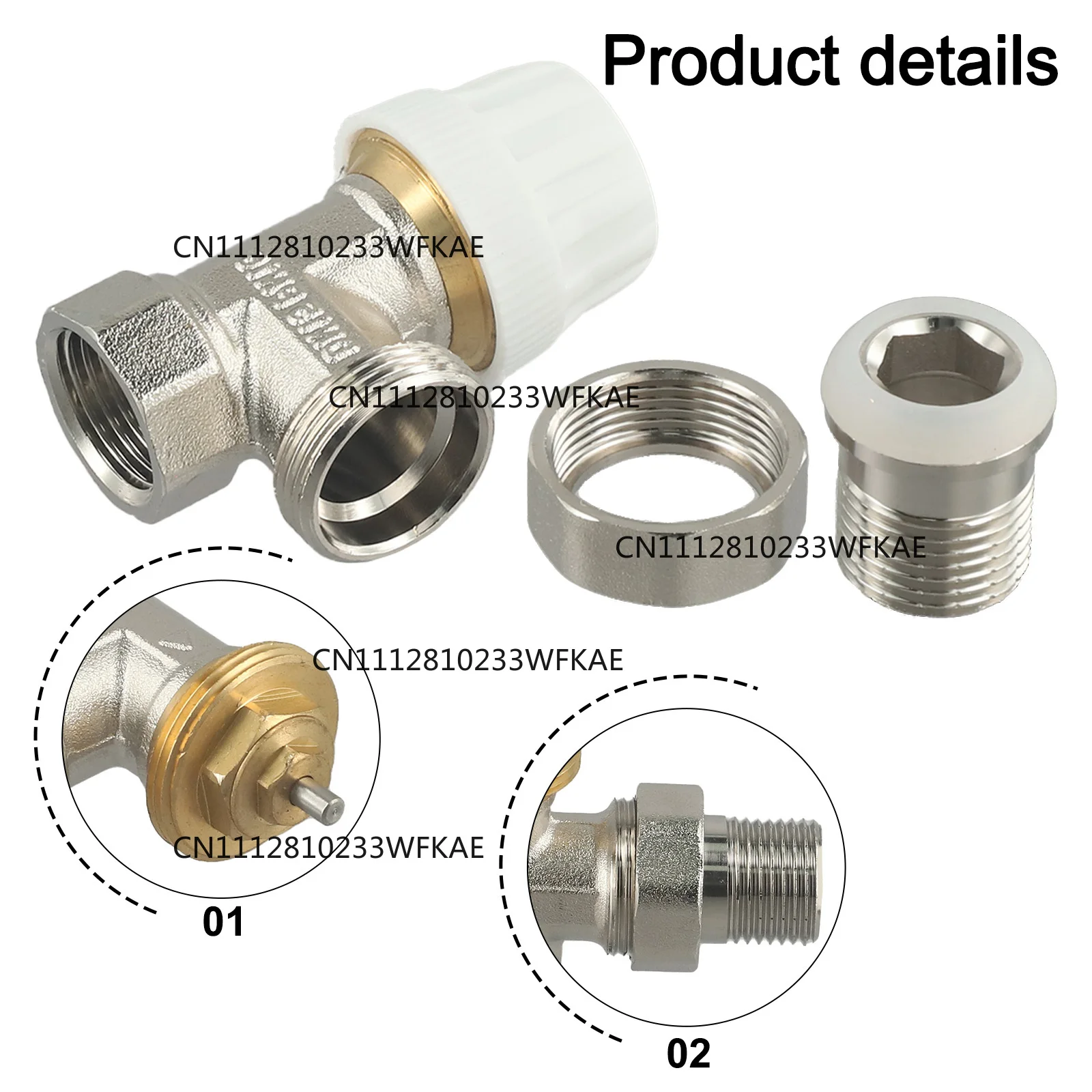 DN15 DN20 Brass Angle Temperature Control Valve Thermostatic Regulating Valve Without Thermostatic Head For Radiator Valve Parts