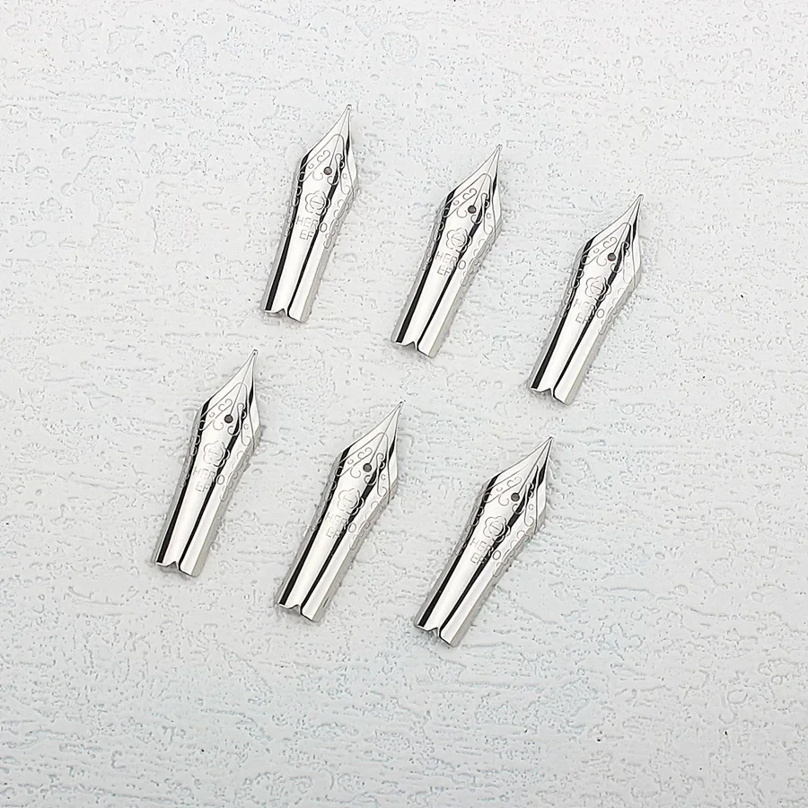 5PCS HERO /Jinhao Metal Fountain Pen Nibs #5 Spare Nibs for Jinhao 250, 500, 82, 8802, 5000, Dragon Phoenix Pens