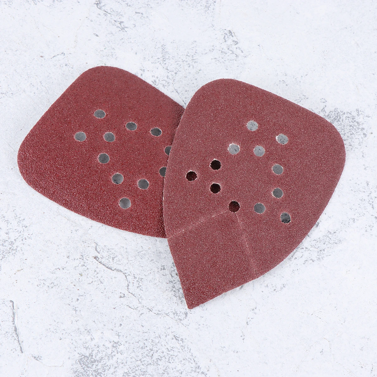 

20 Pcs Sandpaper Triangle Hook Loop Flocking Grit Sanding Discs 12 Hole Abrasive Polishing Pad Aluminum Oxide Anti