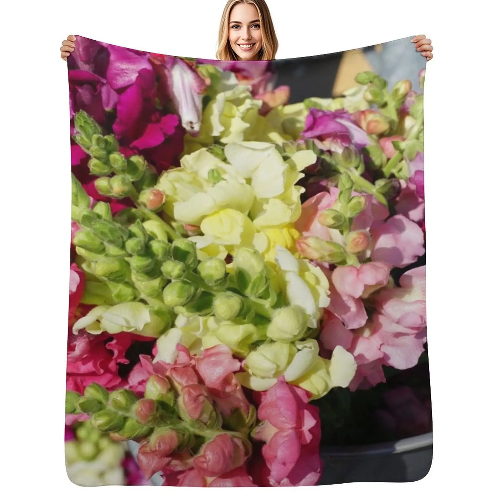 Snapdragons flowers Throw Blanket Winter beds Beach Large Decorative Beds Sleeping Bag christmas decoration Blankets