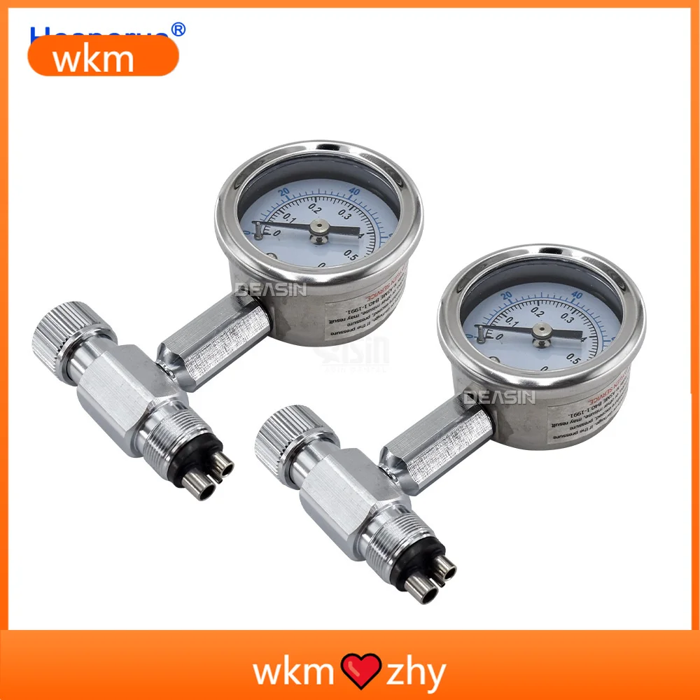 kim  Turbine Pressure Gauge Test High Low Speed Handpiece Air den tistry Manometer Meter 2 4 Hole Lab Chair Unit Measuring Tool