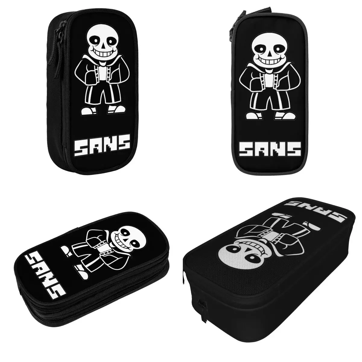 Cute Sans Papyrus Undertale Pencil Cases Gaming Pencilcases Pen Holder Big Capacity Bags School Supplies Cosmetic Stationery