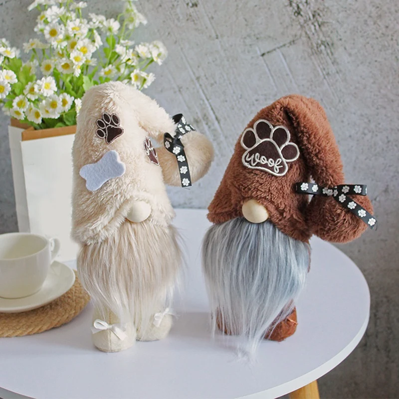 Köpek Gnomes Paws bebek Gnomes bahar dolması Gnomes İsveççe Tomte yavru katmanlı tepsi dekorasyon el yapımı ev dekor
